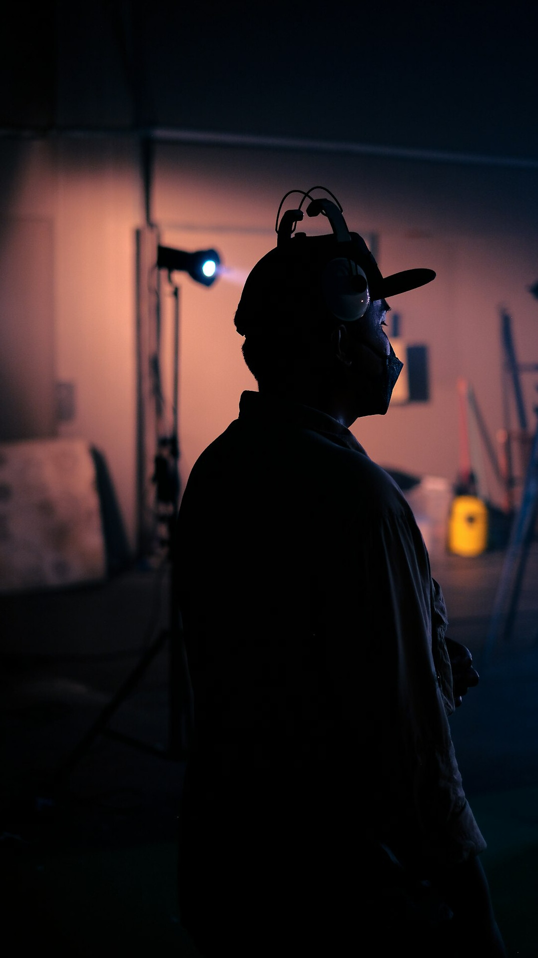 filmmaker directing scene on set