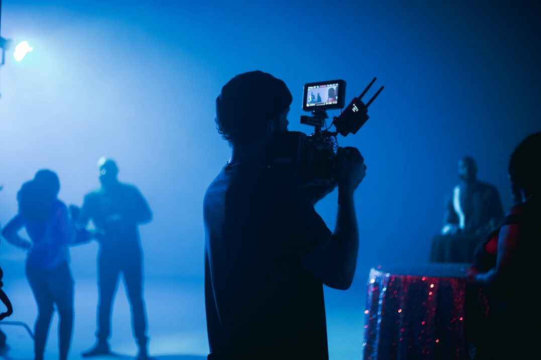 cinema director with camera