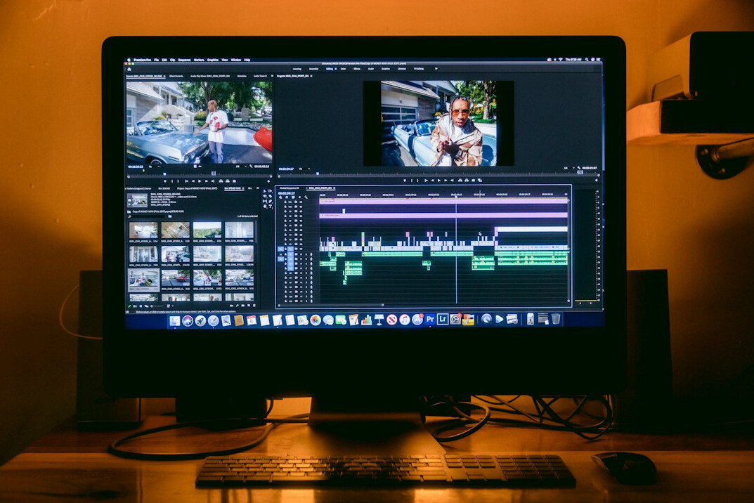 video editor finalizing project